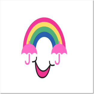 Smiling Rainbow Posters and Art